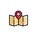 Here's an alt tag for the image: `Map pin showing location`